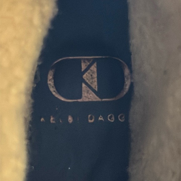 Kelsi Dagger oiled suede leather faux fur side buckle booties boots Sz 8 1/2 - Picture 11 of 12